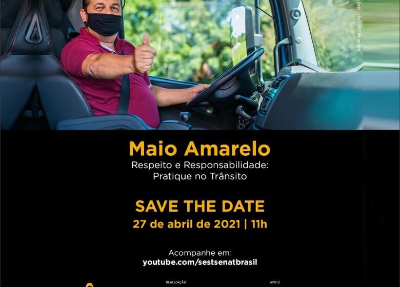  Campanha Maio Amarelo 2021 será lançada no dia 27 de abril