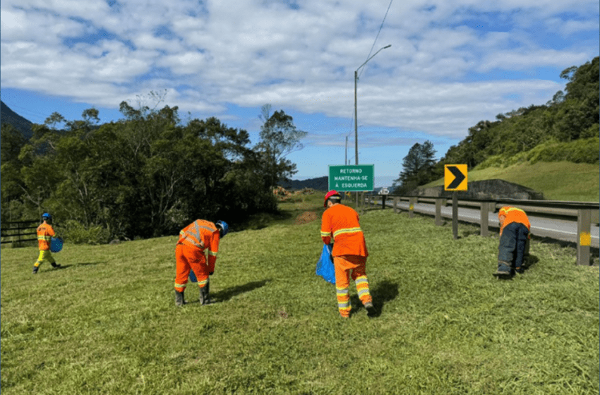 Rodovias da Arteris acumulam 36 toneladas de lixo em 2024